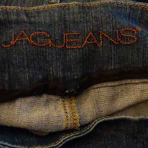 JAG Jeans pull-on, dark blue wash, high rise straight leg jeans, 4P - Picture 4 of 10